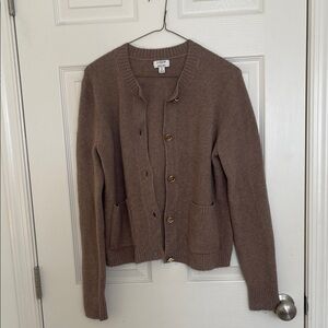 J. Crew Factory Brown Button-Up Cardigan